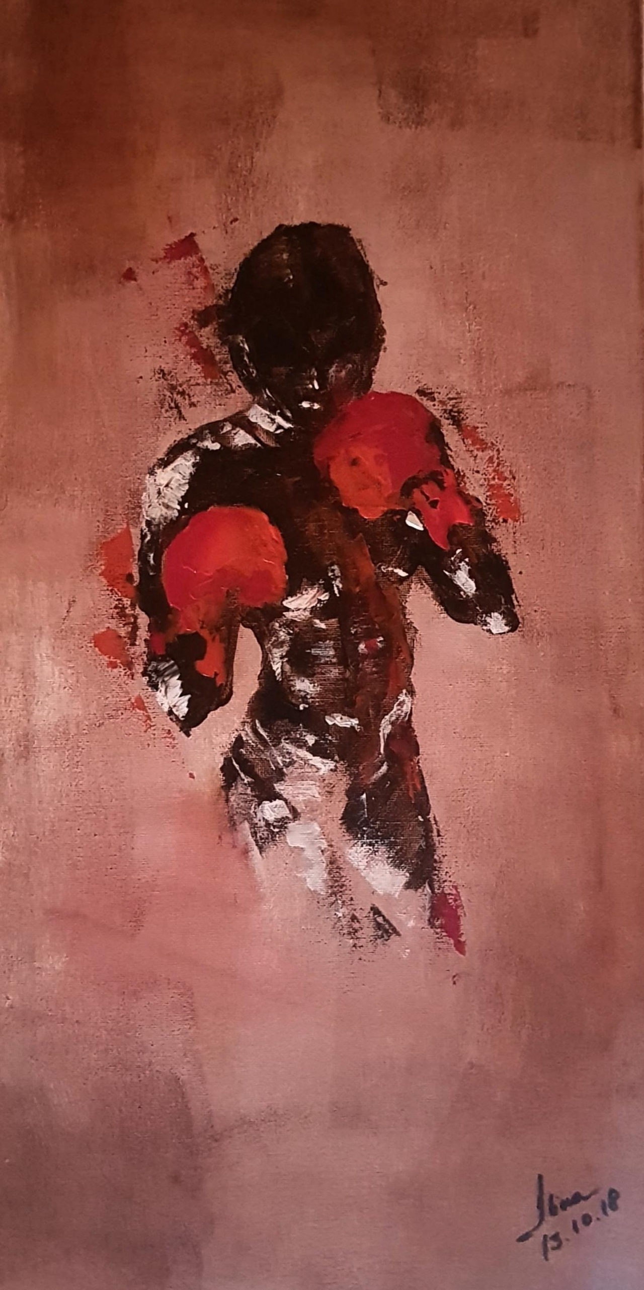 ArteDiAlina.com painting: Red Gloves